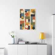 Mid-Century Modern Geometric Triptych Wall Art & Canvas Print