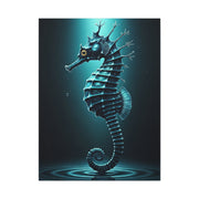 Seahorse in the Deep Blue Ocean Wall Art & Canvas Prints