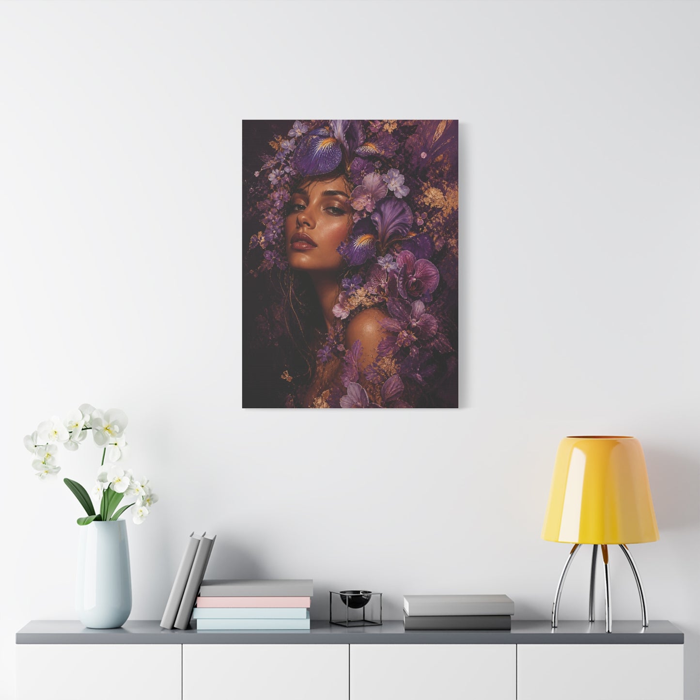 Floral Crown Muse Portrait Wall Art & Canvas Print