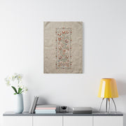 Rustic Folk Botanical Embroidery Strip Wall Art & Canvas Print