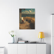 Farmhouse Lakeside Porch Scene Wall Art & Canvas Print
