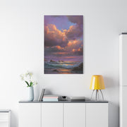 Painterly Coastal Sky and Rolling Waves Wall Art & Canvas Print