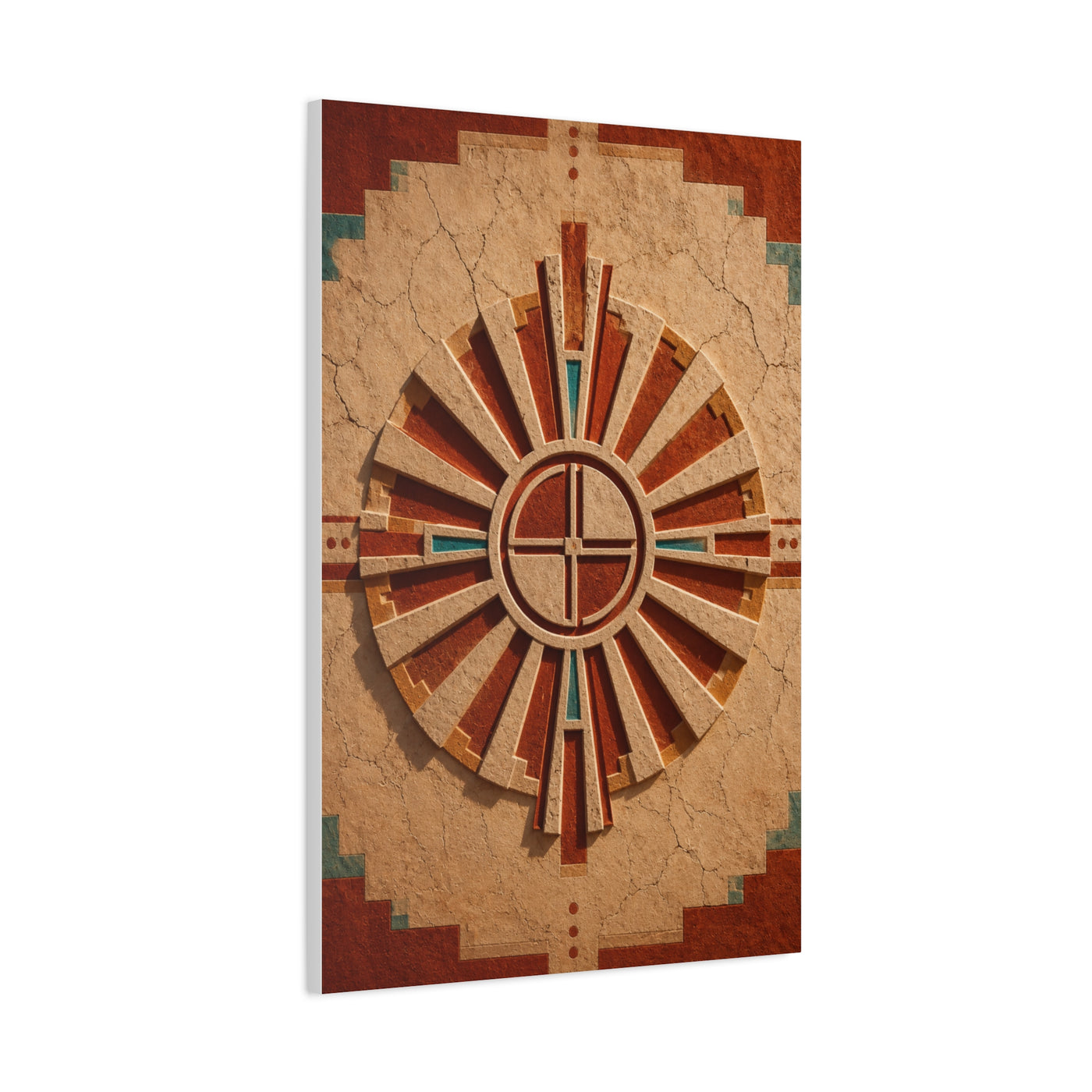 Sacred Sunburst Geometry Southwest Wall Art & Canvas Print