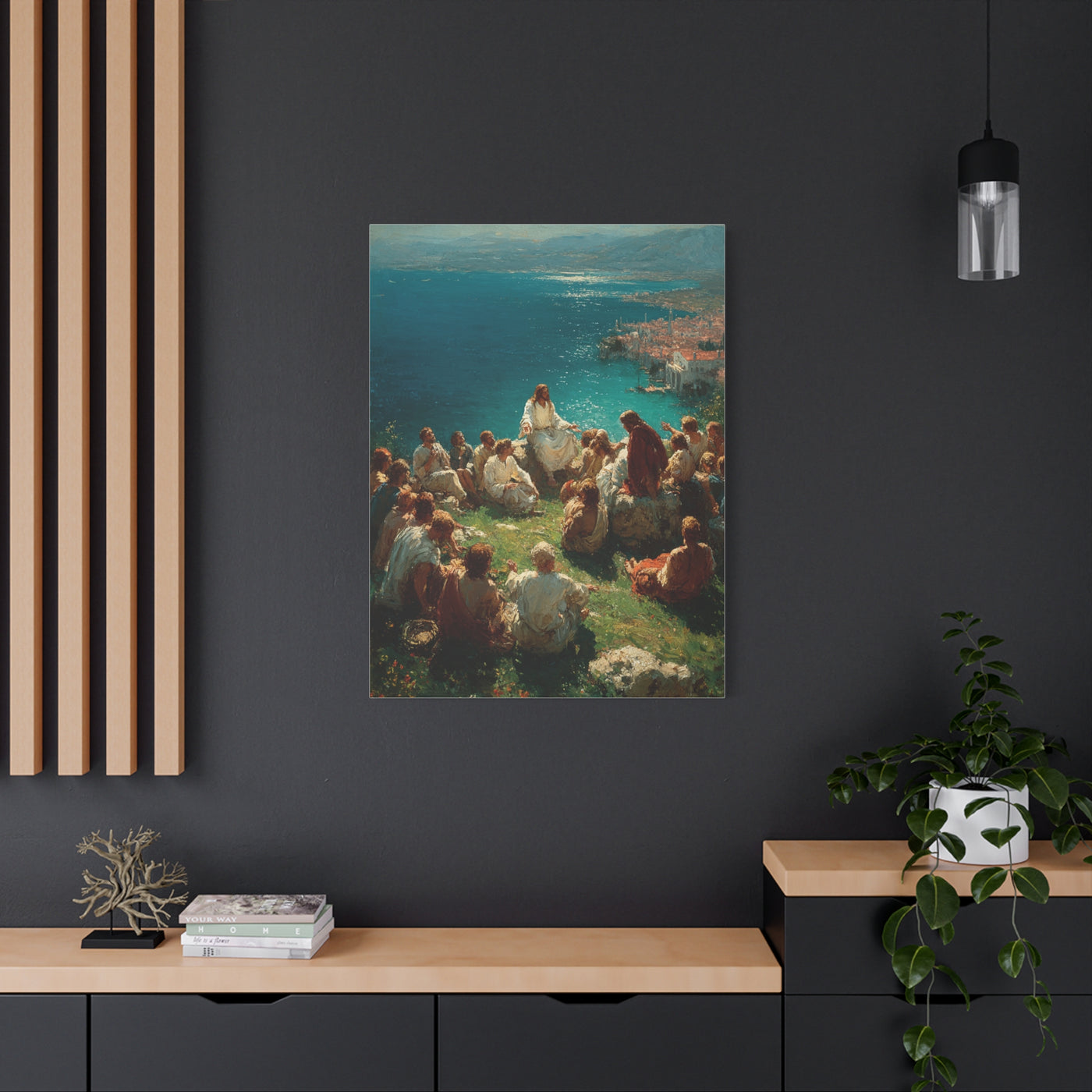 Sermon by the Sea Sacred Teaching Wall Art & Canvas Print