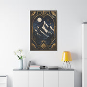Art Deco Alpine Night Skyline Wall Art & Canvas Print