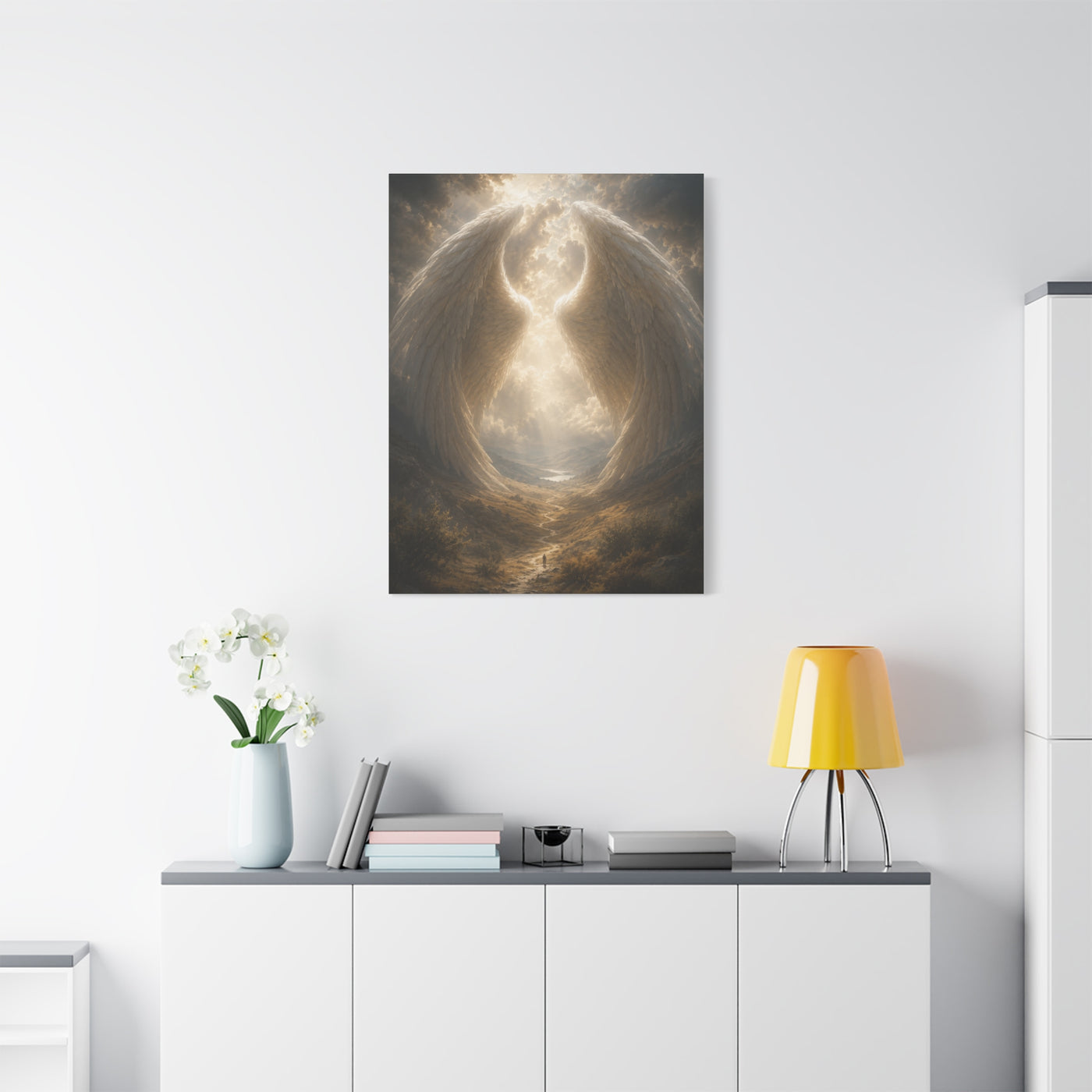 Under His Wings Scripture Wall Art & Canvas Print