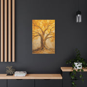 Impasto Golden Tree of Life Texture Wall Art & Canvas Print