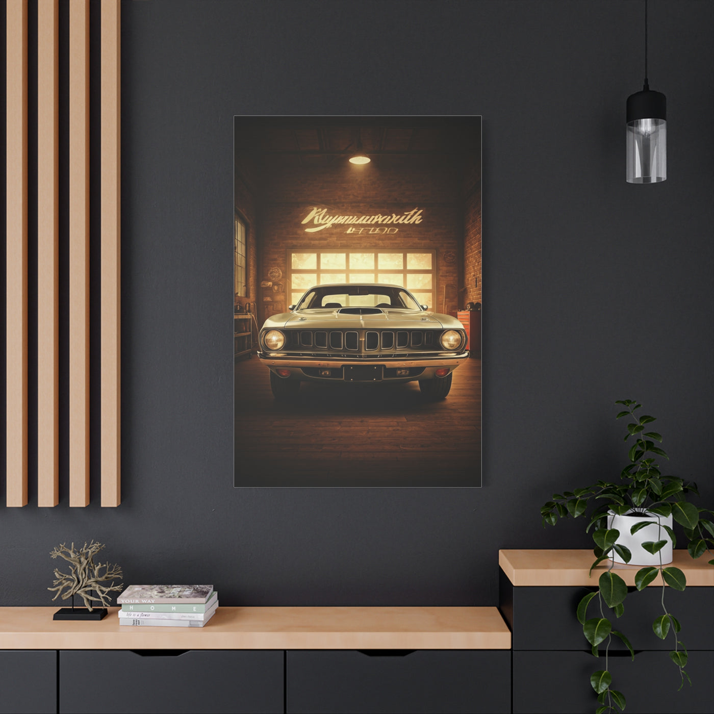 Plymouth Barracuda Cuda Vintage Garage Wall Art & Canvas Prints