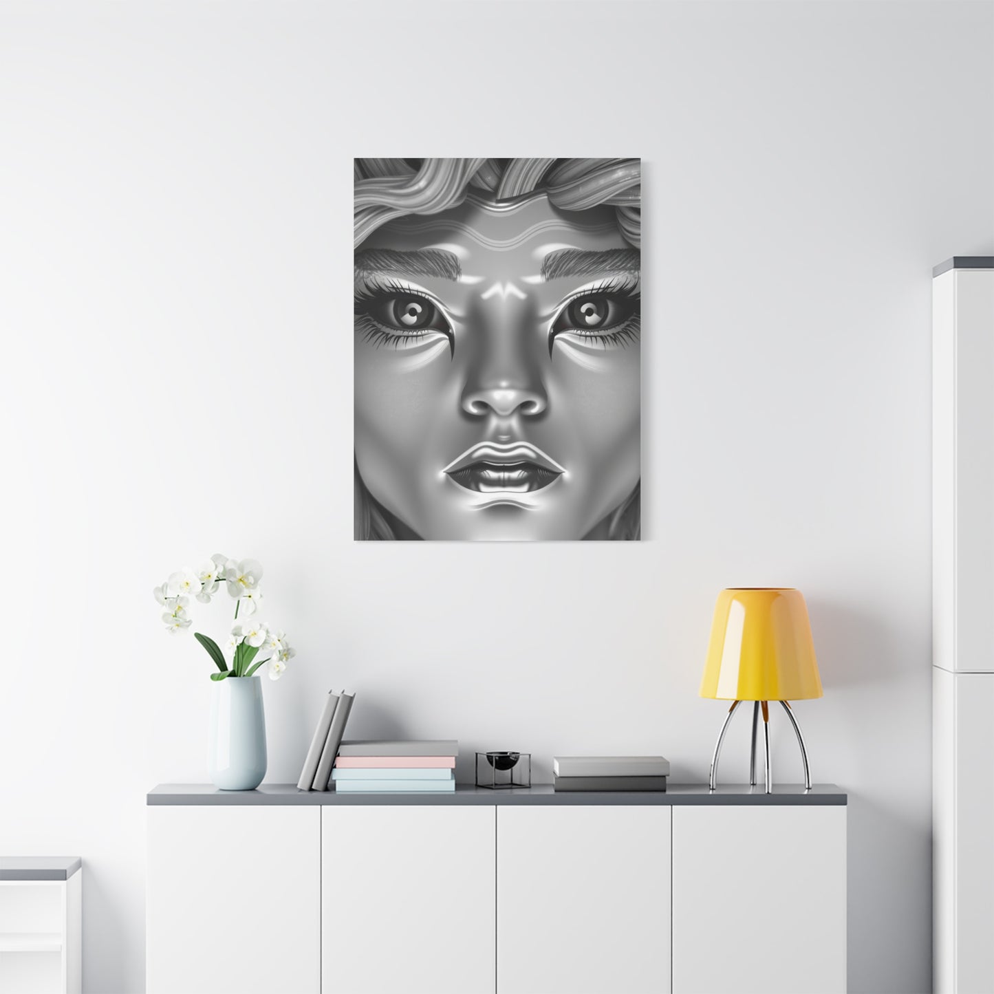 Premium Gray & White Art Supreme Canvas Gallery Wall Art & Canvas Print