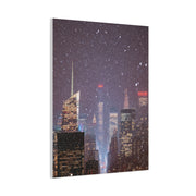 New York Winter Snowfall Skyline Wall Art & Canvas Print