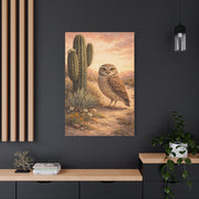 Desert Burrowing Owl Landscape Wall Art & Canvas Print
