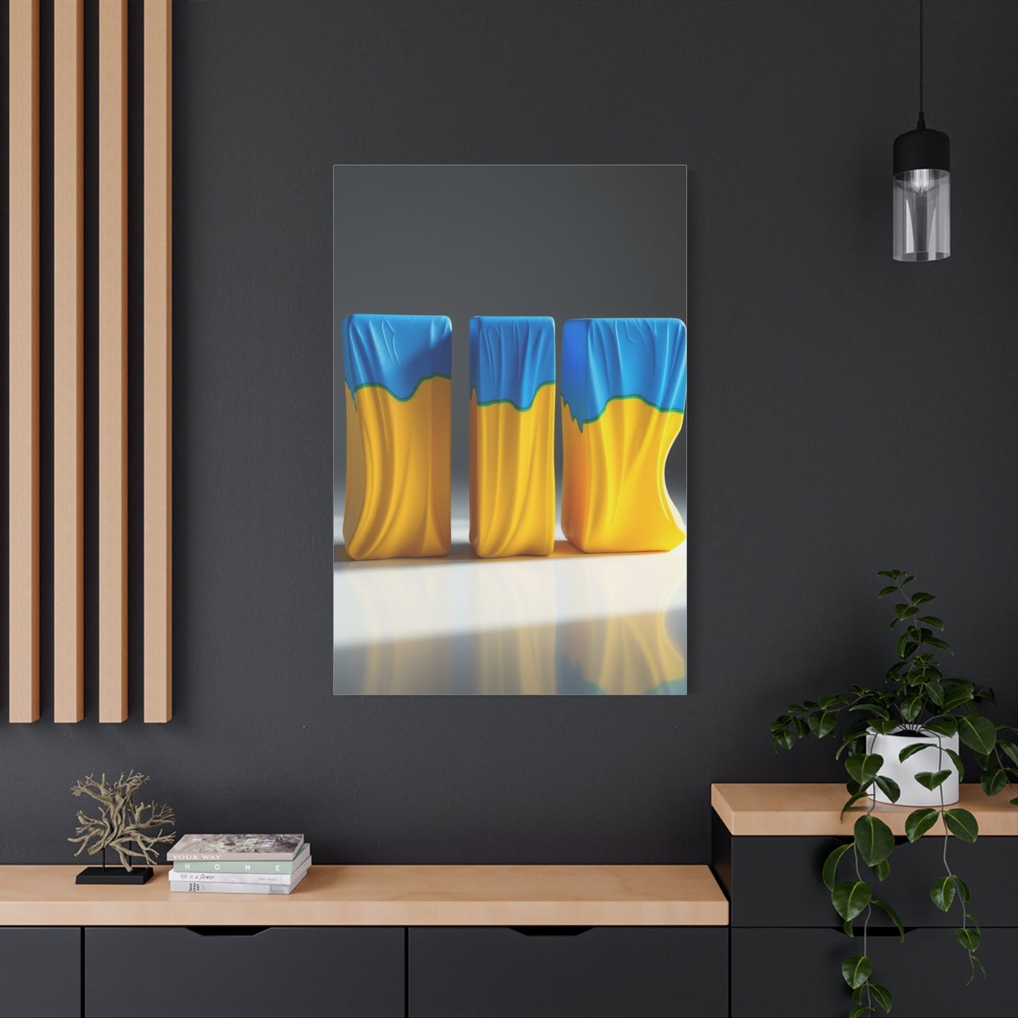 Supreme Art Collection Blue & Yellow Wall Art & Canvas Print