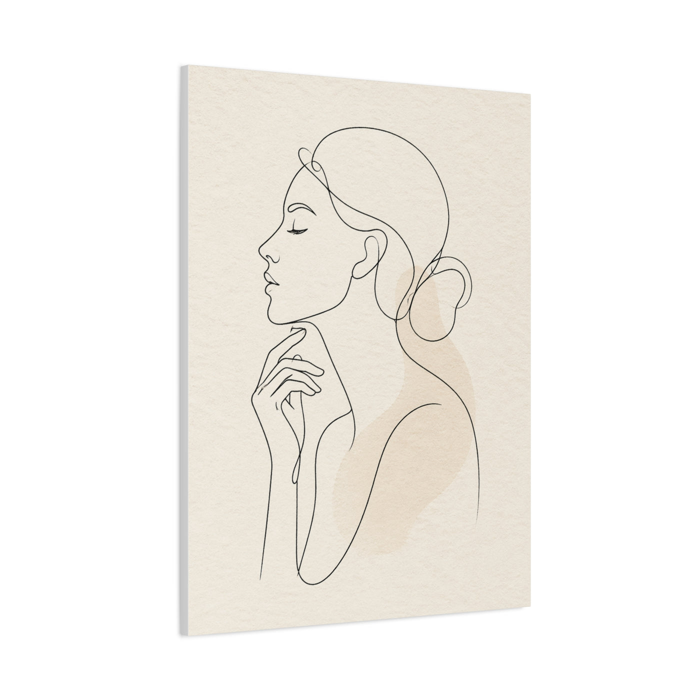 Minimal Continuous Line Portrait Wall Art & Canvas Print