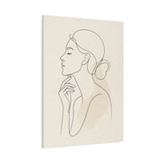 Minimal Continuous Line Portrait Wall Art & Canvas Print