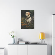 Golden Retriever Wildflower Portrait Wall Art & Canvas Print