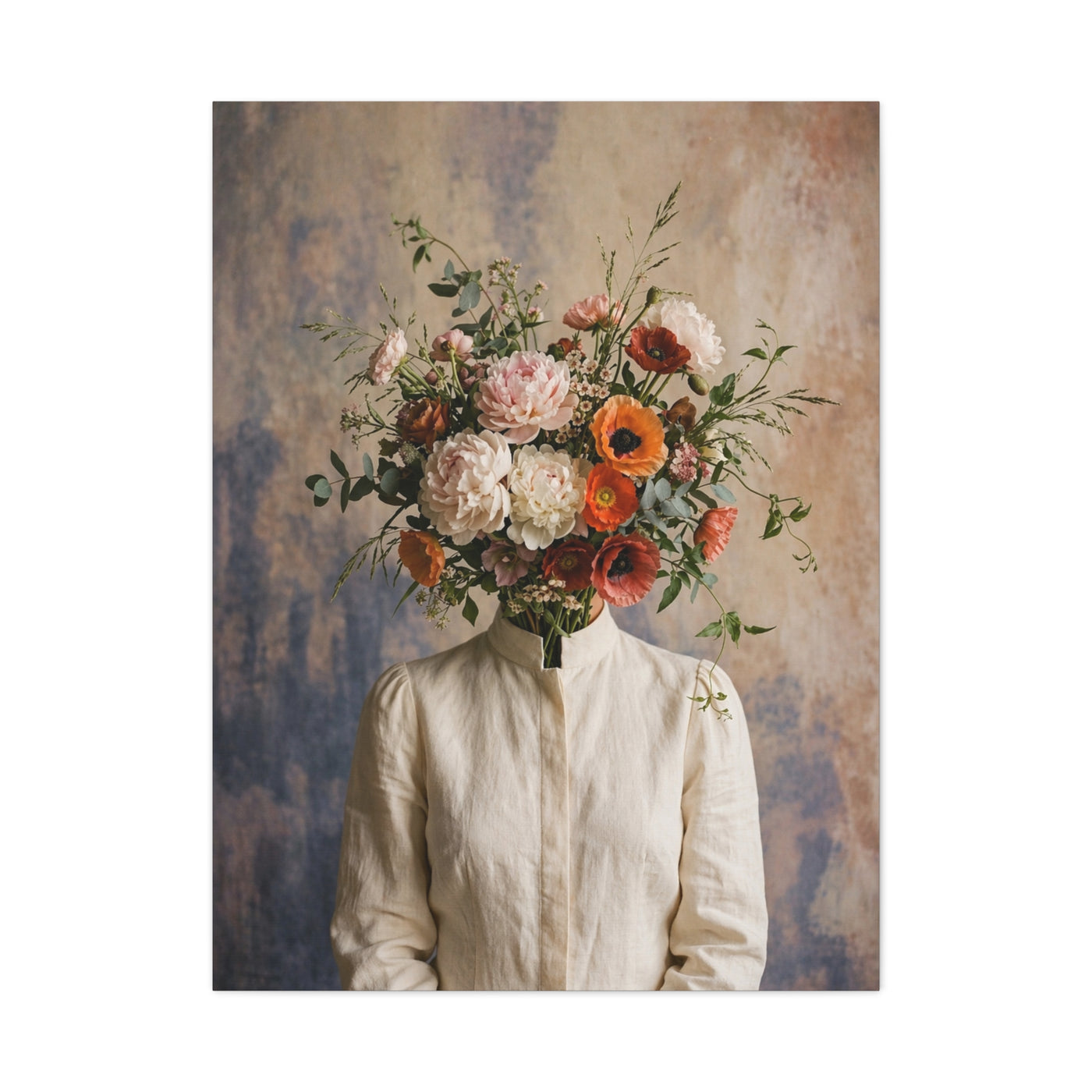Surreal Botanical Head Portrait Wall Art & Canvas Print