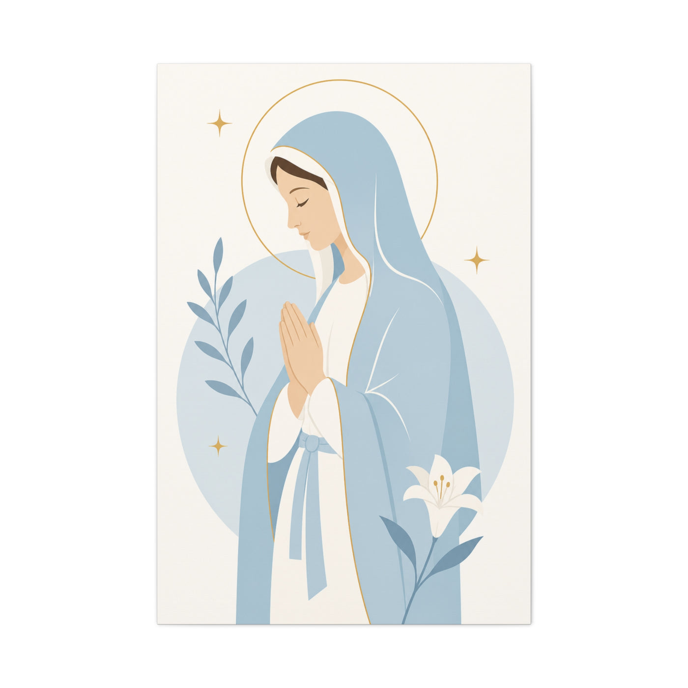 Minimalist Modern Mary Wall Art & Canvas Print