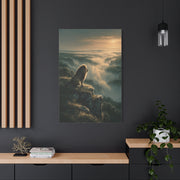 Lion on Cliff at Sunrise Sovereign View Wall Art & Canvas Print