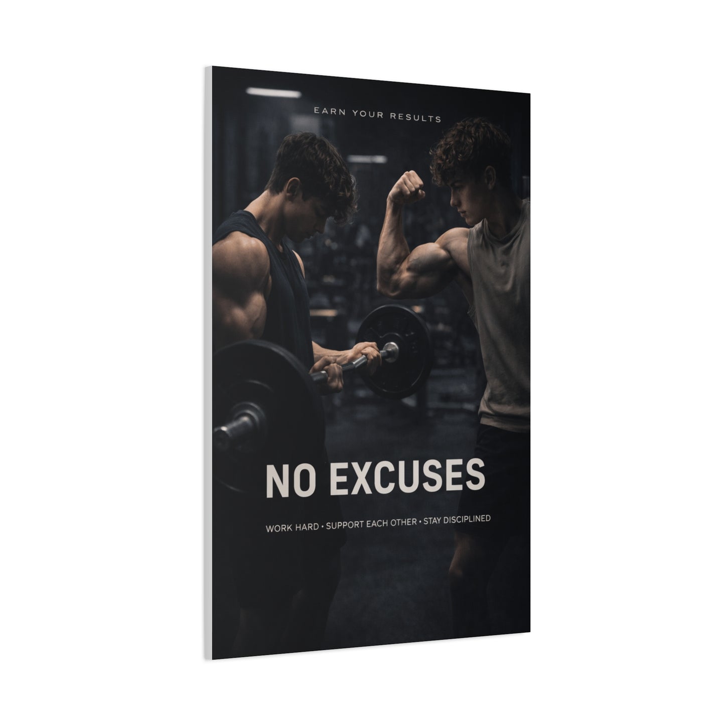 No Excuses Power Training Wall Art & Canvas Print