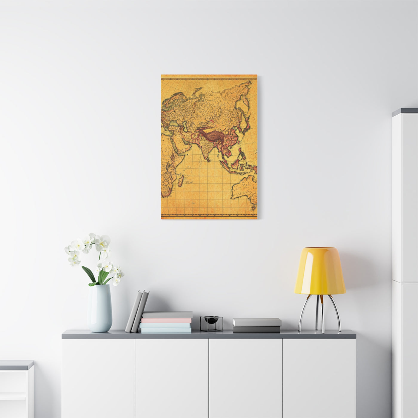 Vintage River Route Cartography Wall Art & Canvas Prints