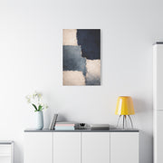 Navy and Stone Color Block Composition Wall Art & Canvas Print