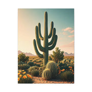 Saguaro and Barrel Cactus Desert Vista Wall Art & Canvas Prints