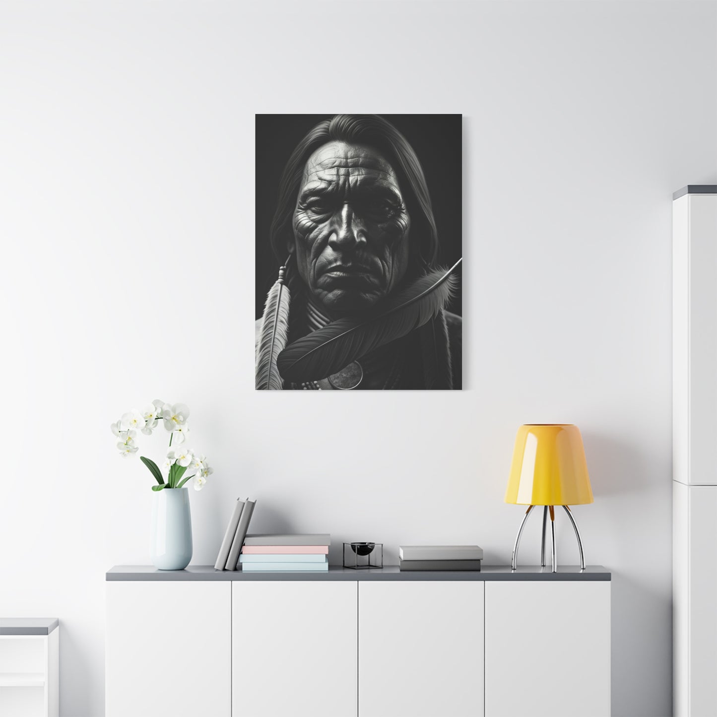 Weathered Resolve Black & White Portrait Wall Art & Canvas Prints