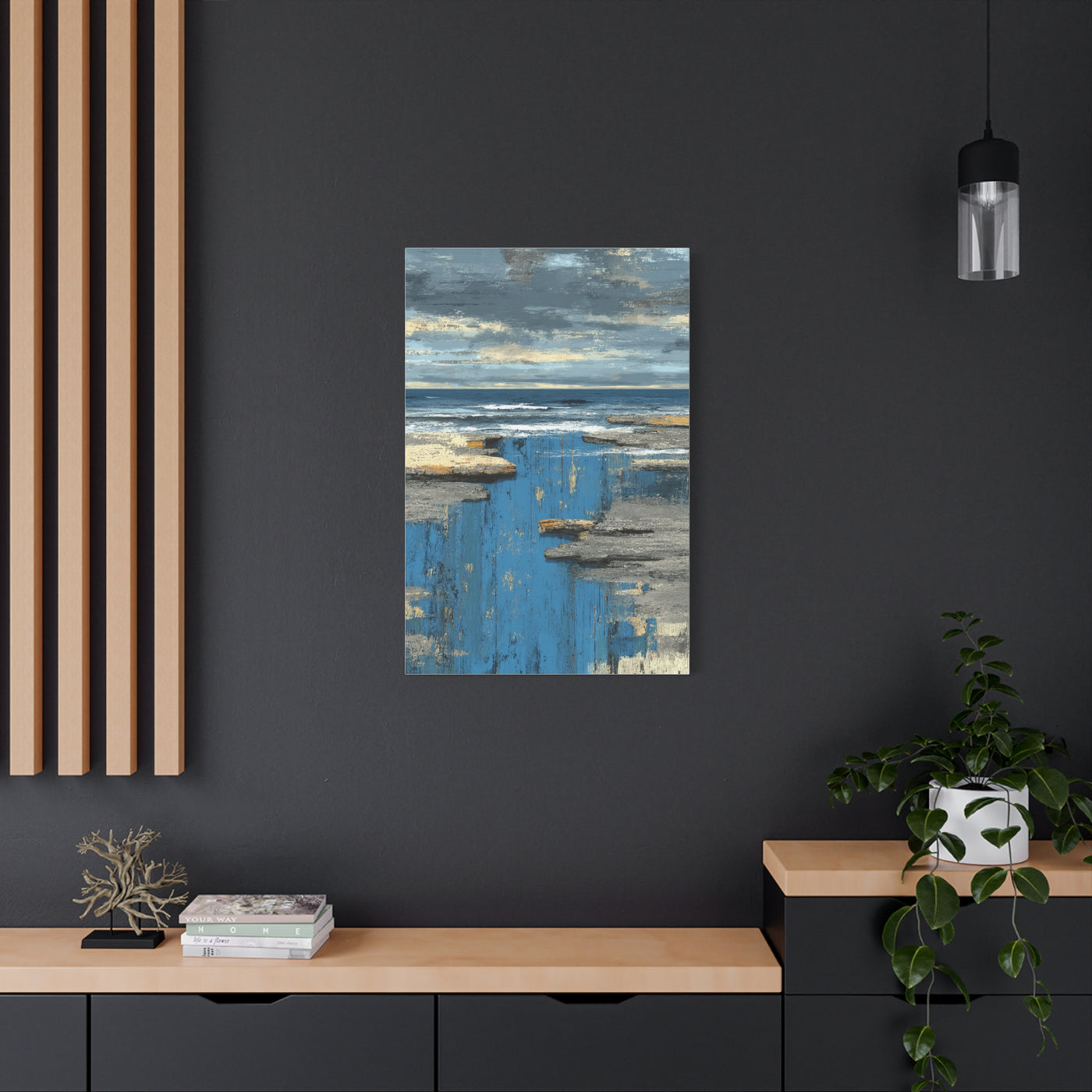 Coastal Horizon Abstract Seascape Wall Art & Canvas Print