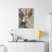 Rustic Stone Deer Relief Wall Art & Canvas Print