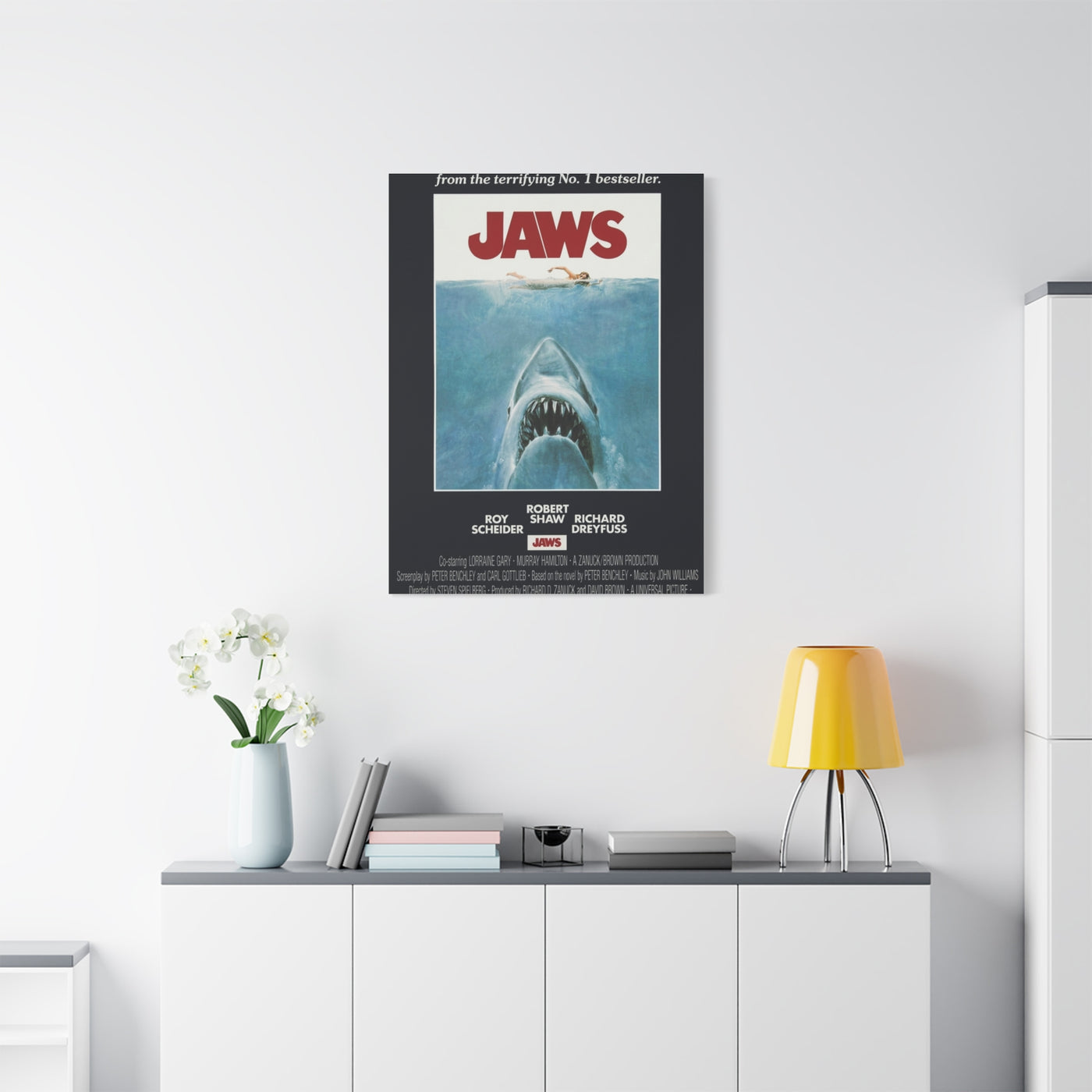 Jaws Movie Poster Wall Art & Canvas Print