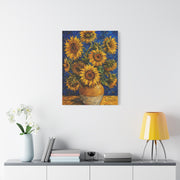 Impressionist Sunflower Vase Painting Wall Art & Canvas Print
