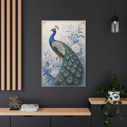 Refined Blue Porcelain Peacock Wall Art & Canvas Print