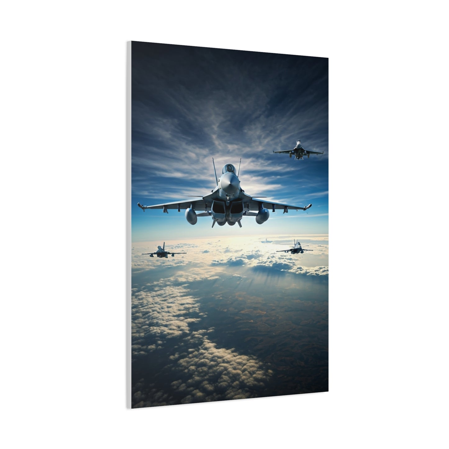 Skyborn Jet Through Cloud Kingdom Wall Art & Canvas Prints