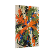Expressionist Orange Burst Action Painting Wall Art & Canvas Print