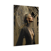 Art Deco Gold Muse Portrait Wall Art & Canvas Print