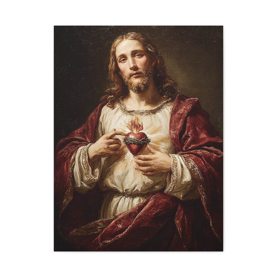 Sacred Heart of Jesus Classical Devotion Wall Art & Canvas Print