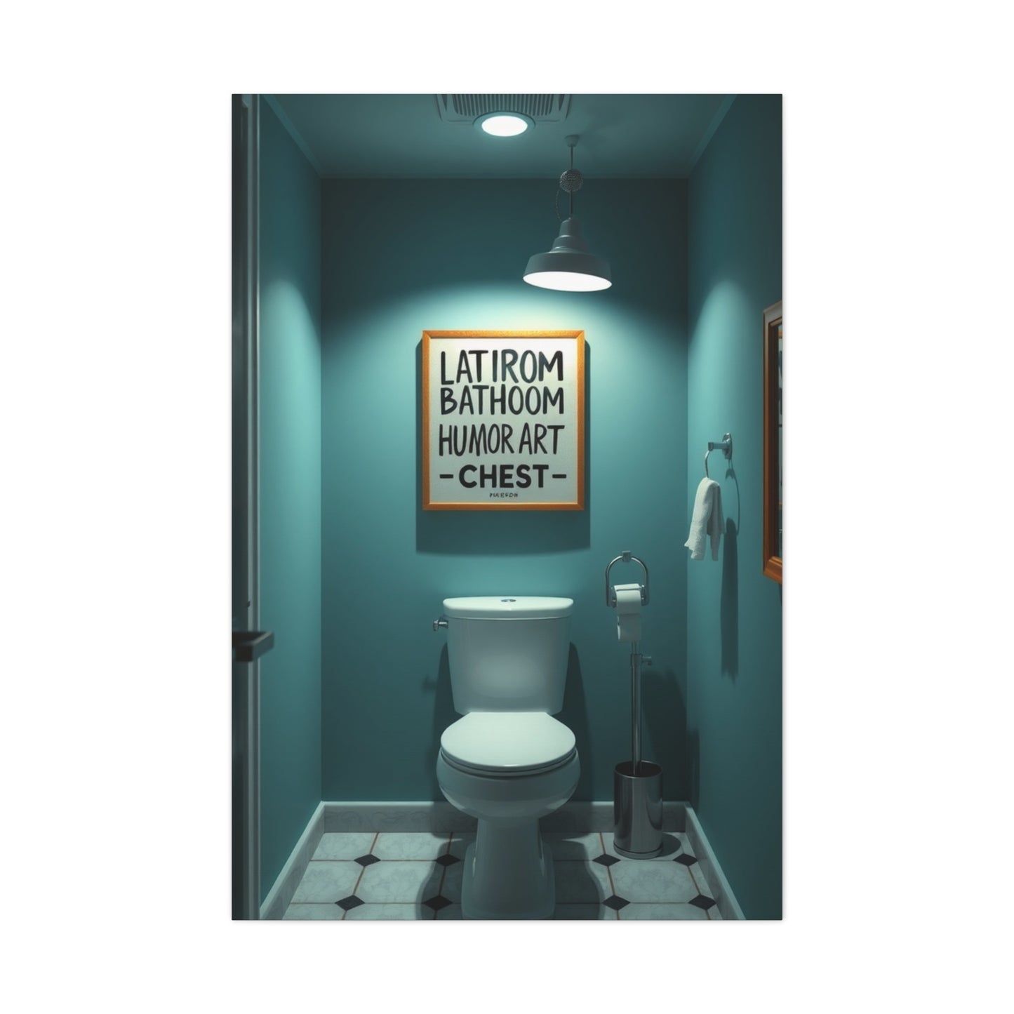 Bathroom Humor Art Supreme Canvas Wall Art & Canvas Print