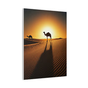 Lone Ostrich in Desert Sunset Wall Art & Canvas Prints