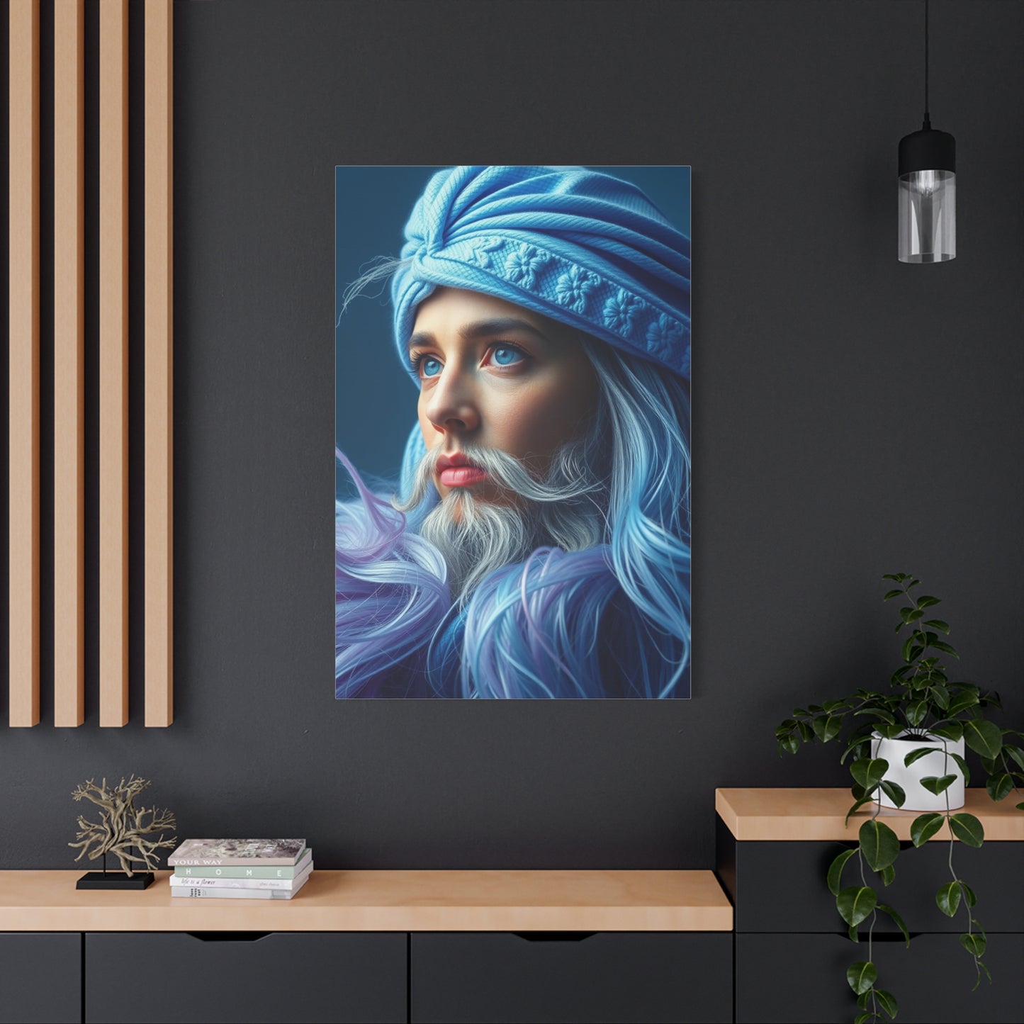 Blue & Gray Art Supreme Canvas Wall Art & Canvas Print
