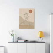 Scandinavian Runner Line Art Sports Wall Art & Canvas Print