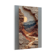 Sculptural Desert Window Relief Wall Art & Canvas Print