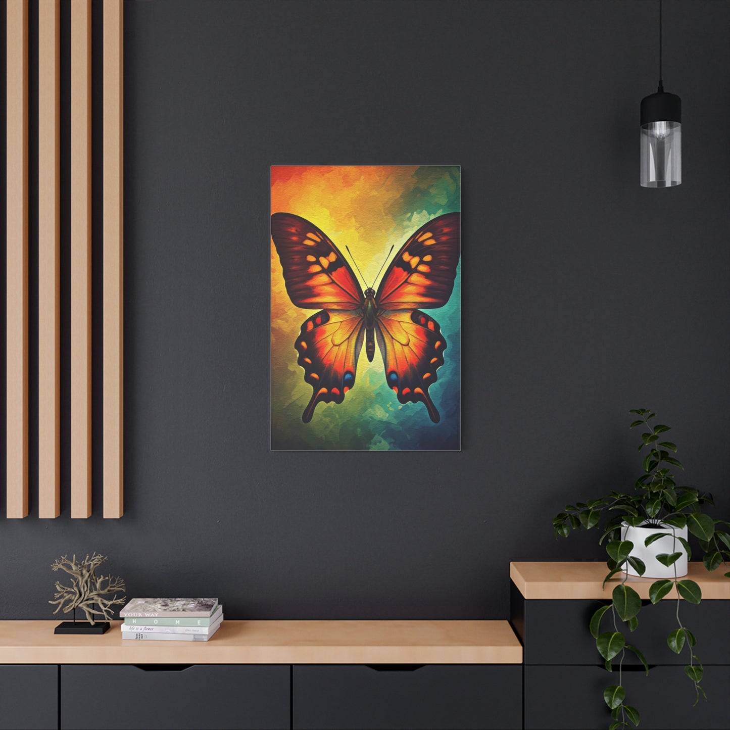 Fiery Monarch Butterfly Spectrum Wall Art & Canvas Prints