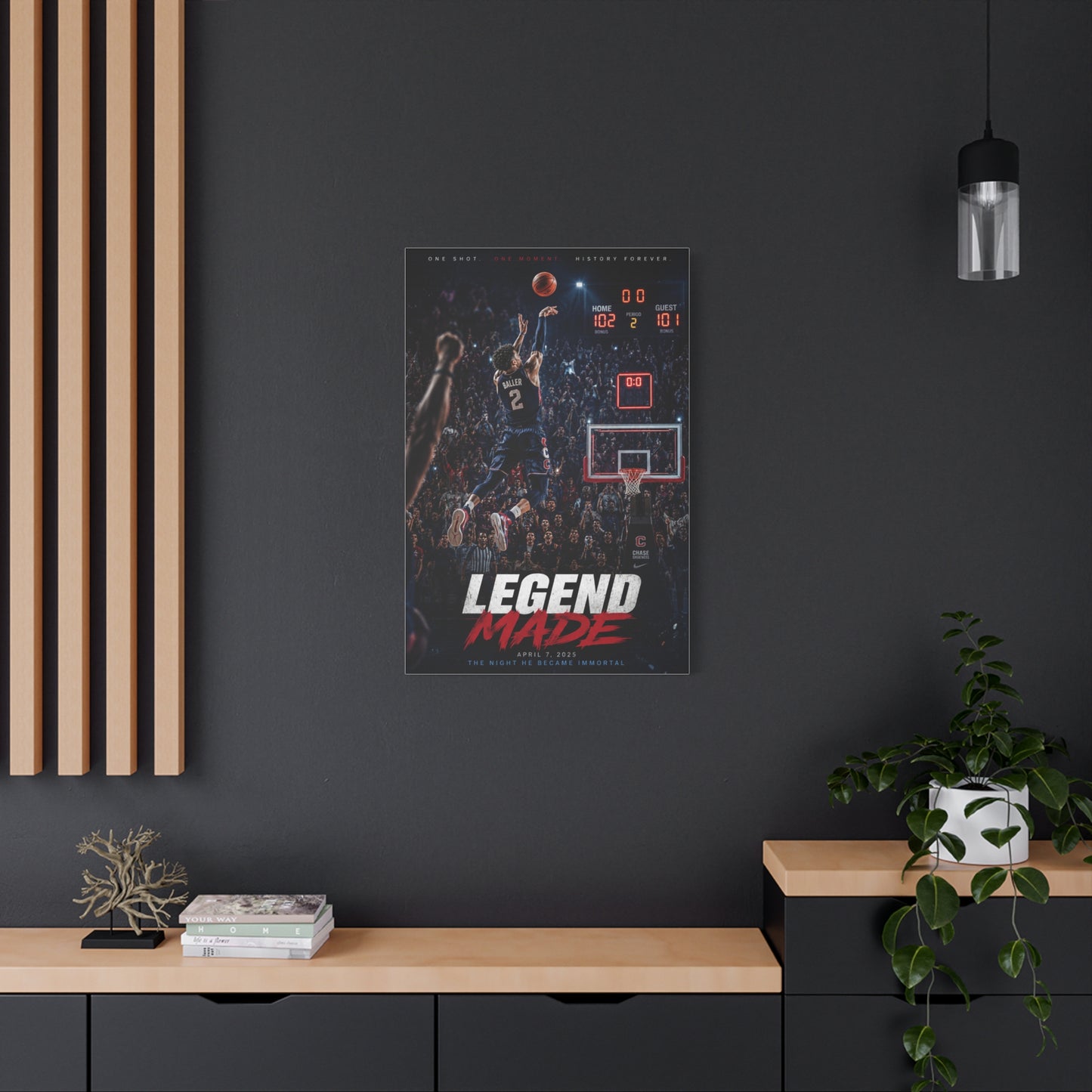 Legend Made Championship Basketball Sports Wall Art & Canvas Print