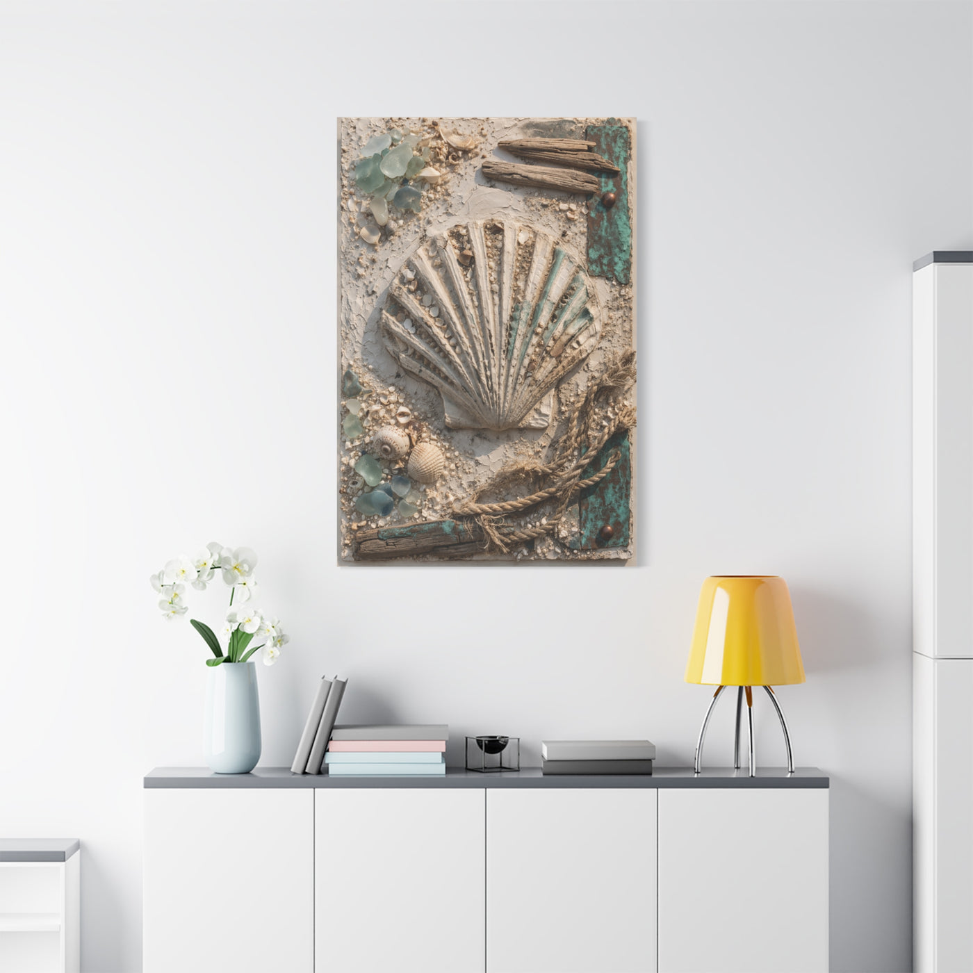 Coastal Shell Relief Composition Wall Art & Canvas Print