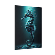 Seahorse in the Deep Blue Ocean Wall Art & Canvas Prints