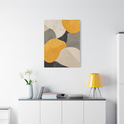 Pebble Form Mustard & Neutral Abstract Wall Art & Canvas Print