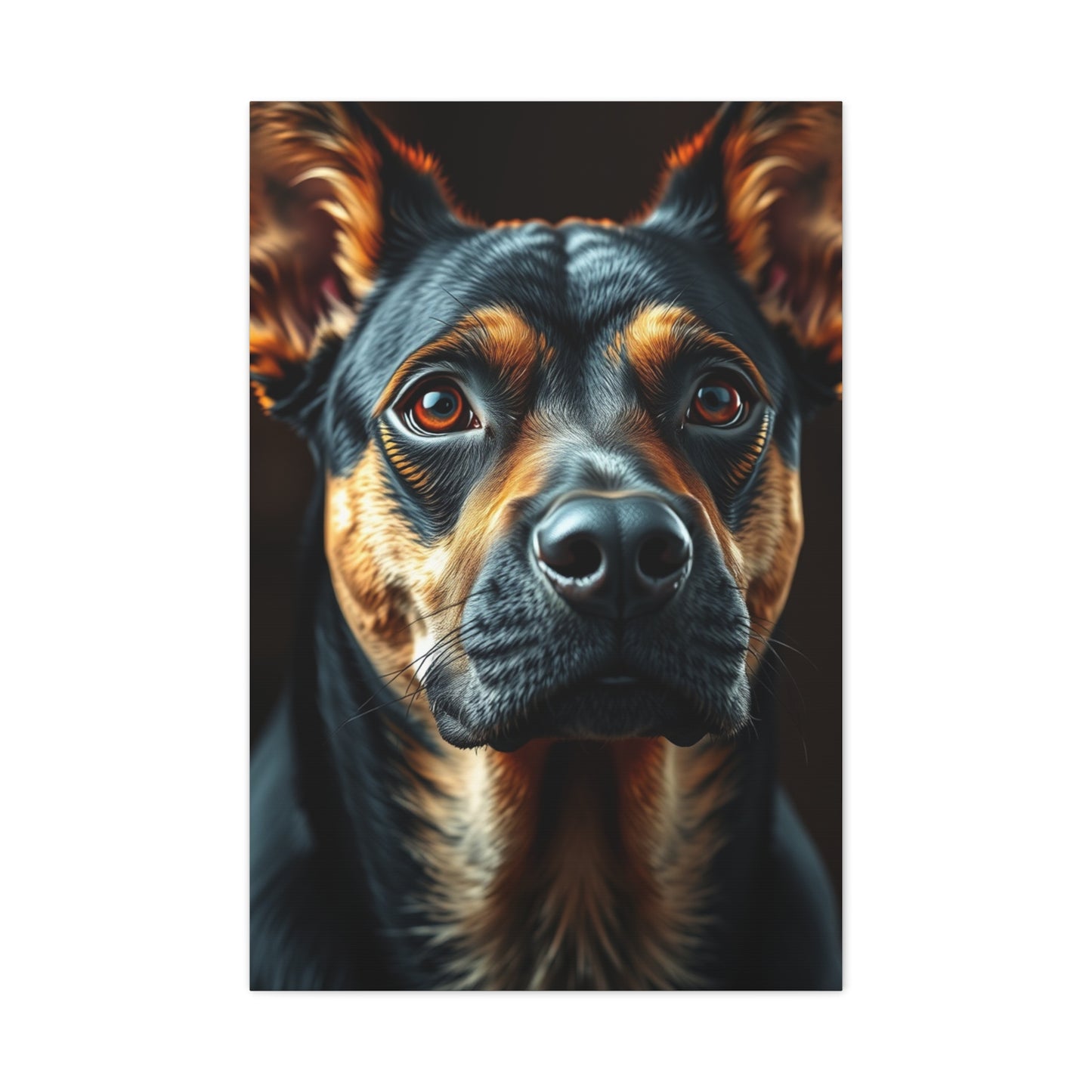 Elite Black and Tan Art Vision Wall Art & Canvas Print