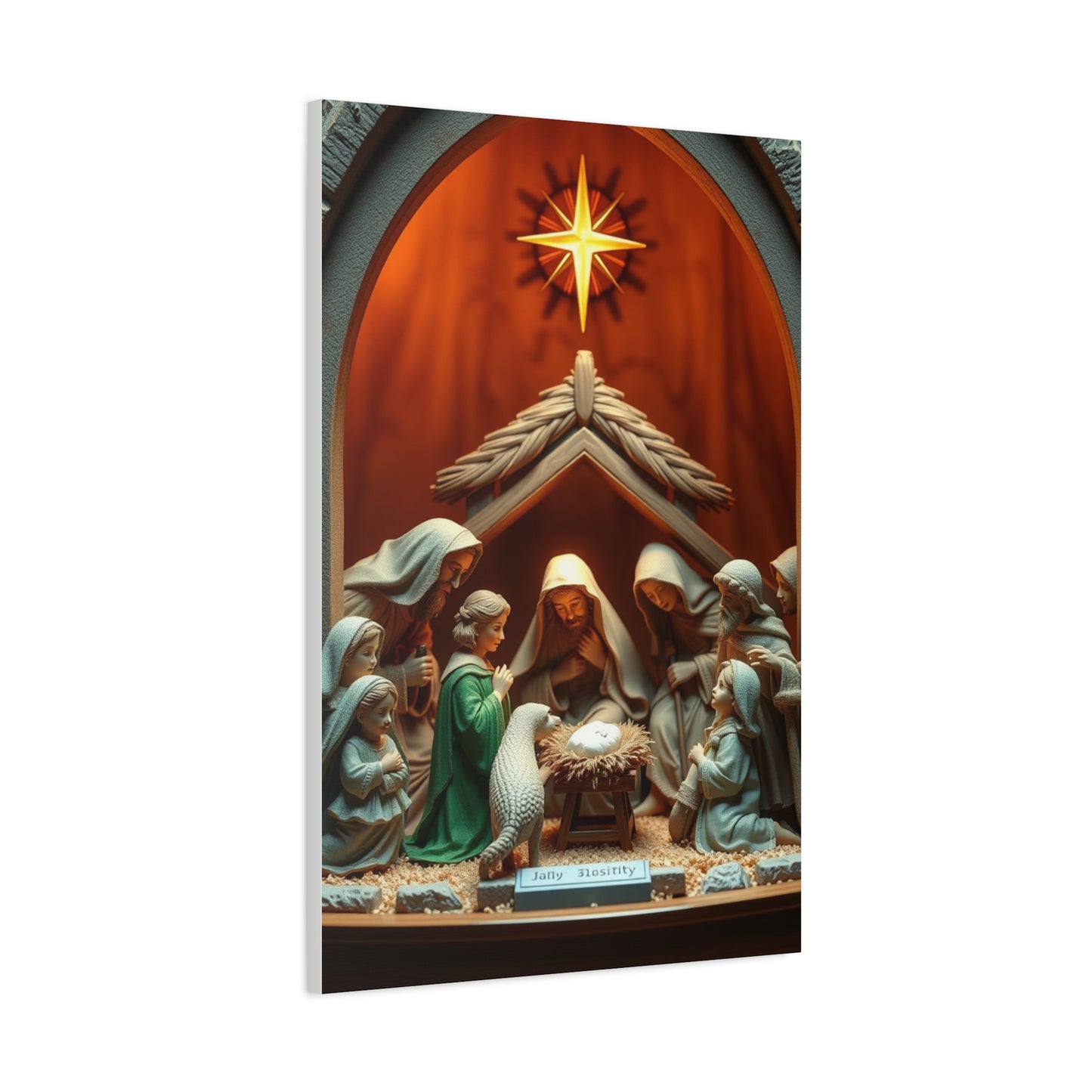 Divine Birth Tableau Wall Art & Canvas Print