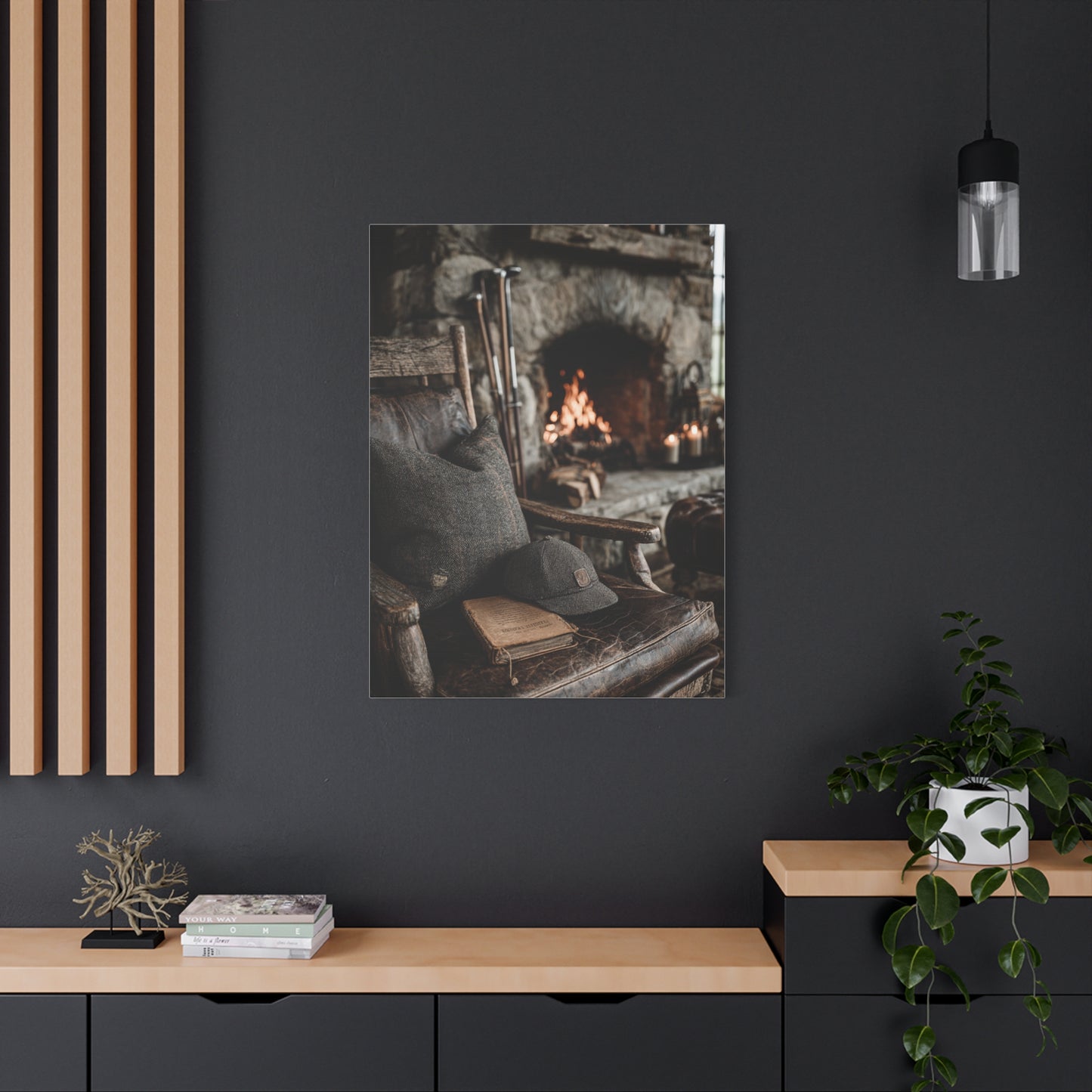 Old Caddie Chair Fireside Golf Still Life Wall Art & Canvas Print