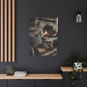 Old Caddie Chair Fireside Golf Still Life Wall Art & Canvas Print
